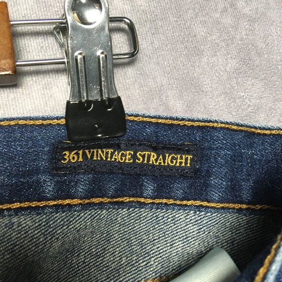 Lucky Brand Mens 361 Vintage Straight Blue Jeans size 38x32 Stretch Denim - Picture 6 of 12